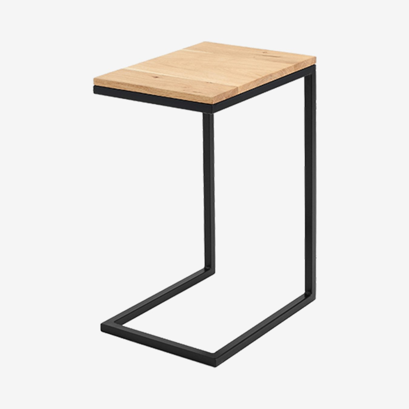 Lupe 30 Side Table - Black - Oak by Custom Form