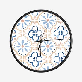 Blue Tiles Clock