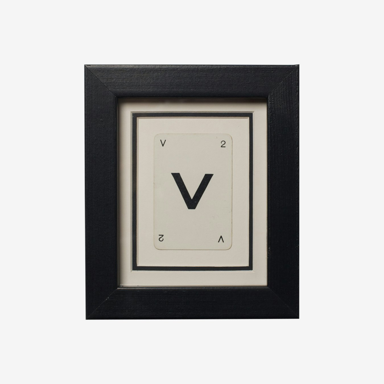 V - Alphabet Wall Frame by Vintage Playing Cards