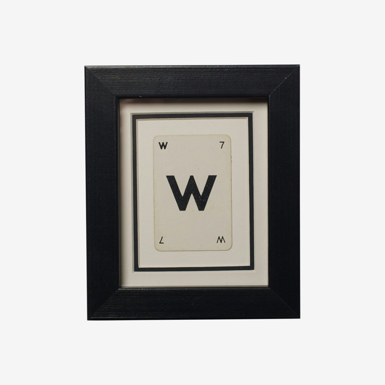 W - Alphabet Wall Frame by Vintage Playing Cards
