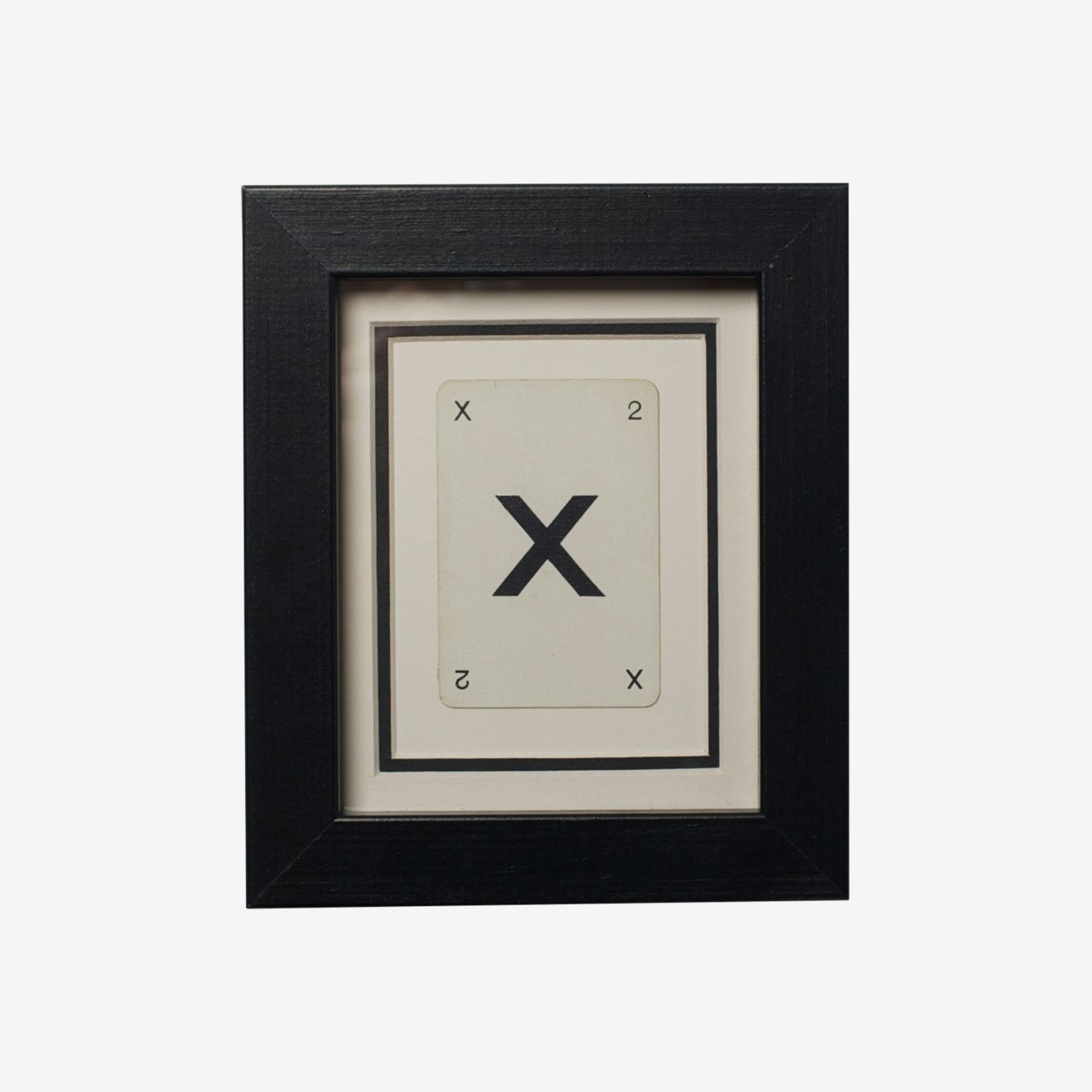 X - Alphabet Wall Frame by Vintage Playing Cards