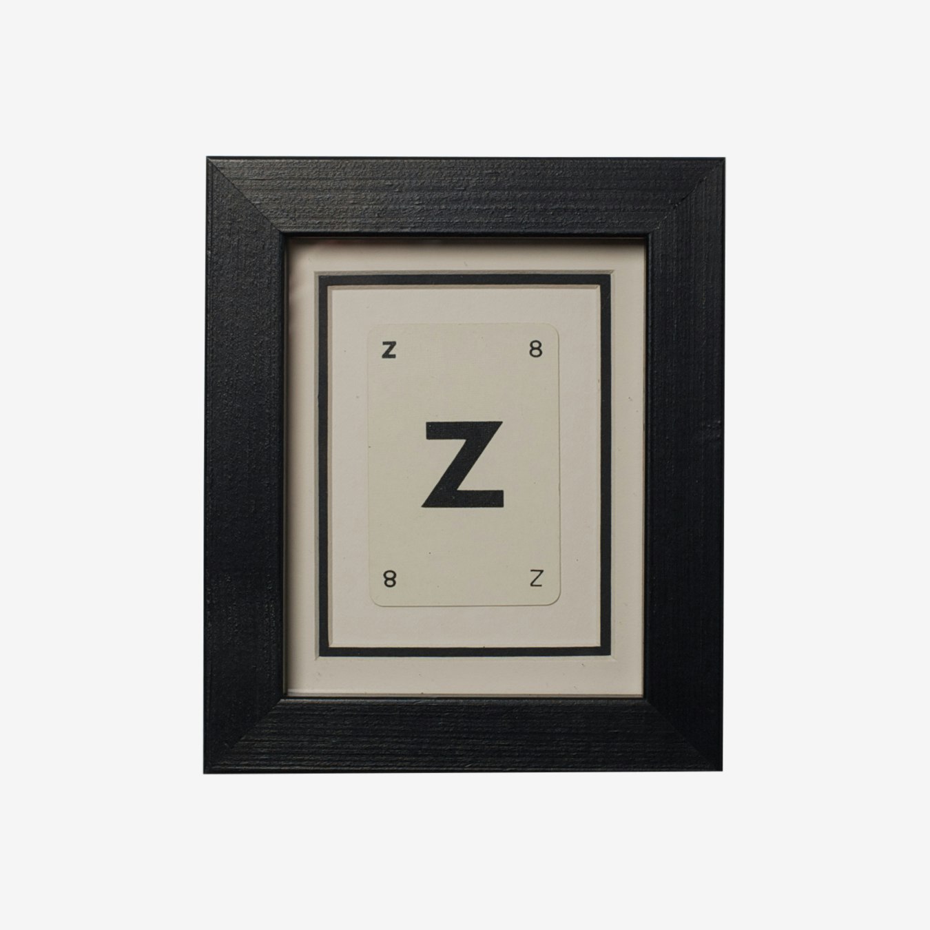 Z - Alphabet Wall Frame by Vintage Playing Cards