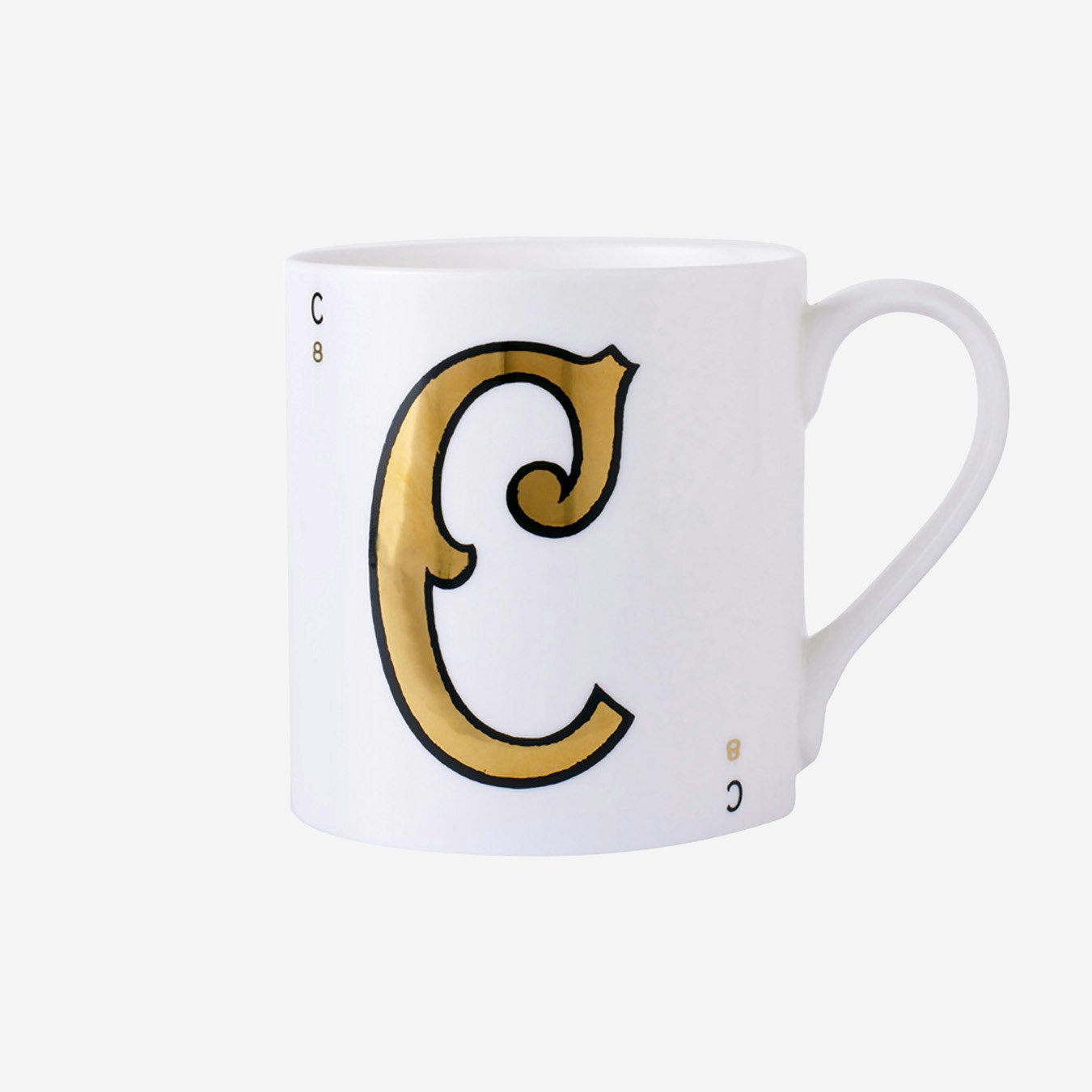 C - Monogram Mug by Vintage Playing Cards