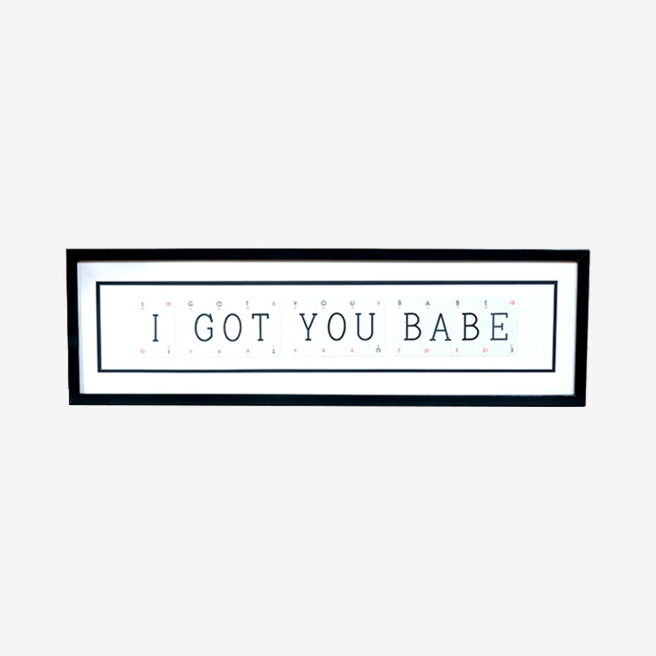 I Got You Babe - Framed Wall Art by Vintage Playing Cards
