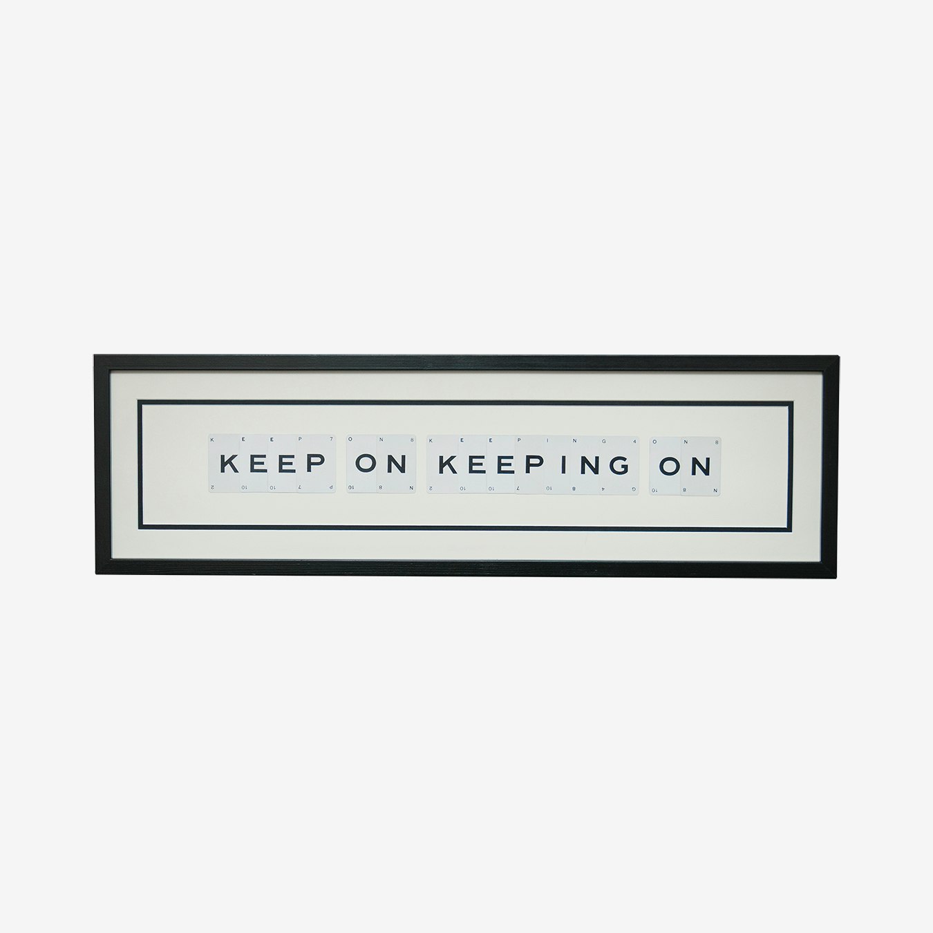 Keep On Keeping On Motivational Wall Art Print Black Frame Living Room Decor