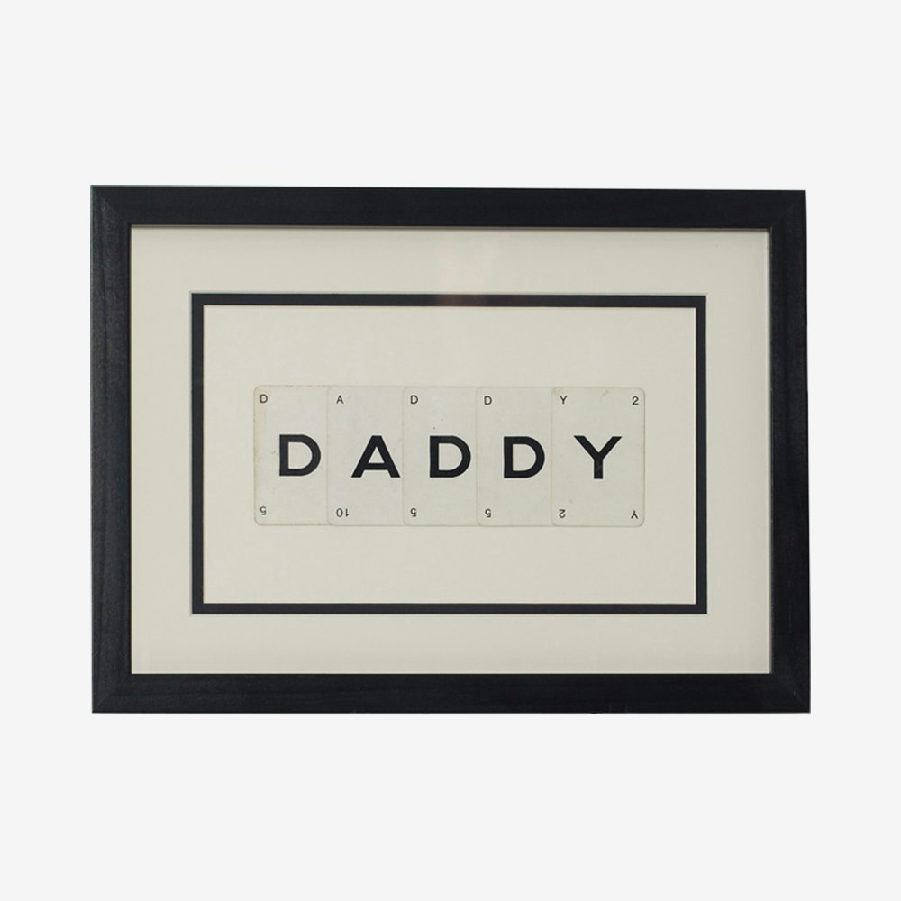 Daddy - Framed Wall Art by Vintage Playing Cards