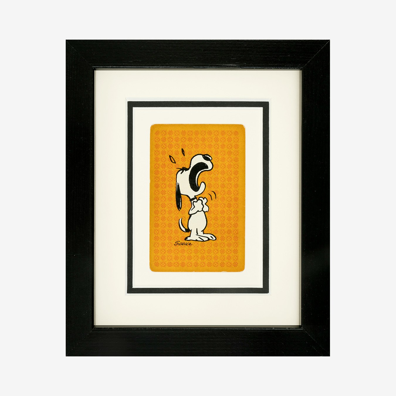 Emotional Snoopy - Framed Wall Art by Vintage Playing Cards