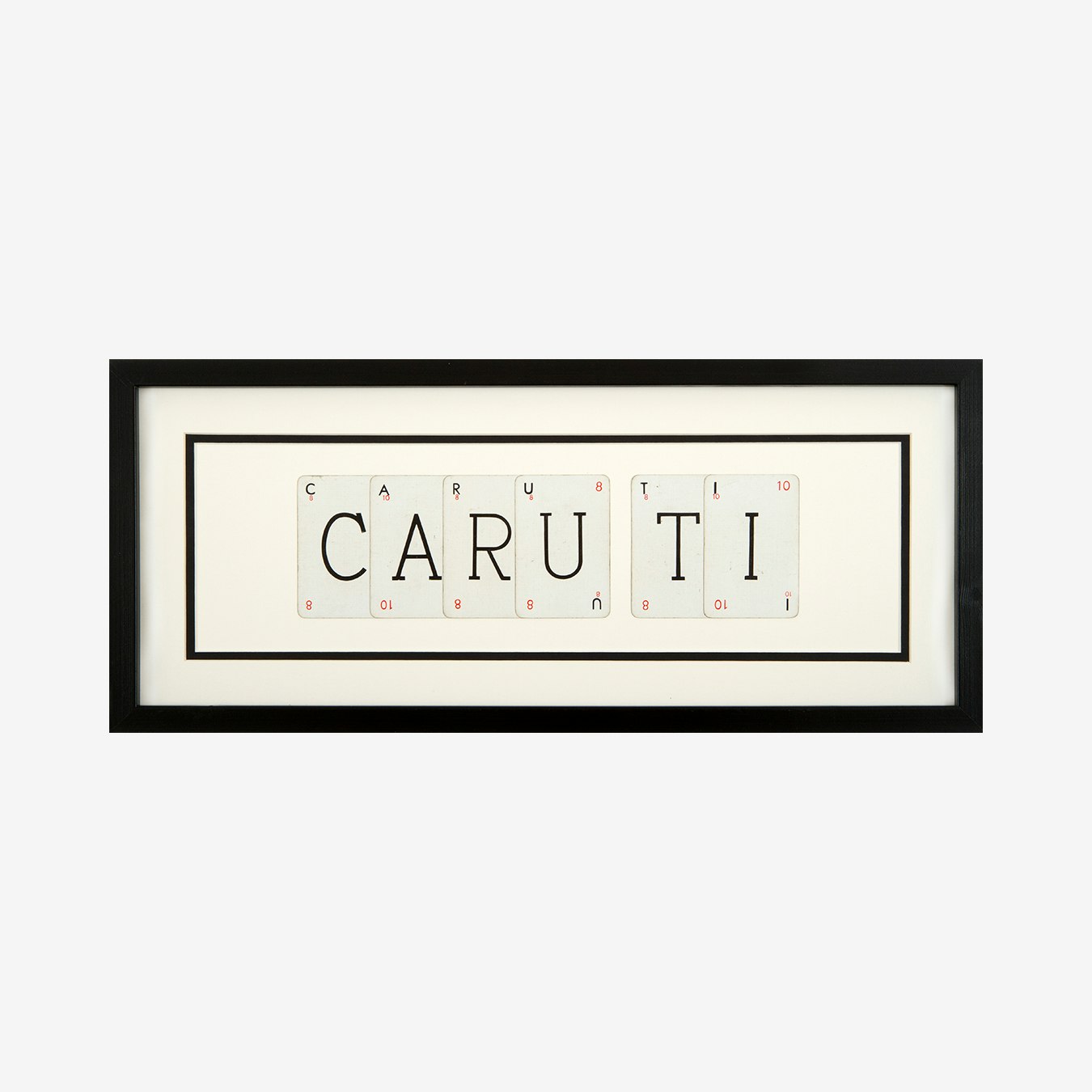 Caru Ti (Love You) - Framed Wall Art by Vintage Playing Cards