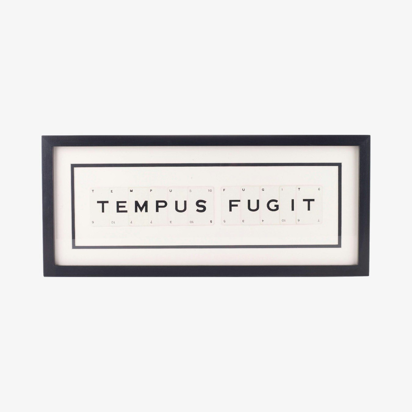 Tempus Fugit (Time Flies) - Framed Wall Art by Vintage Playing Cards