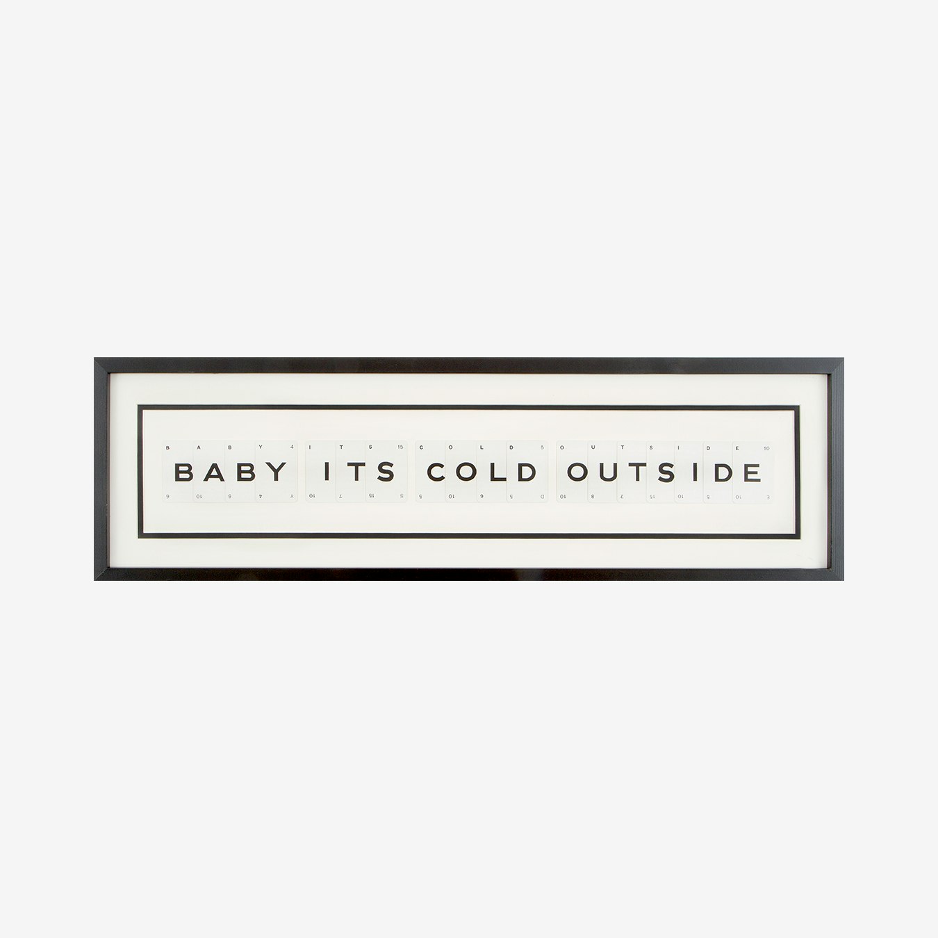 Baby its Cold Outside - Framed Wall Art by Vintage Playing Cards