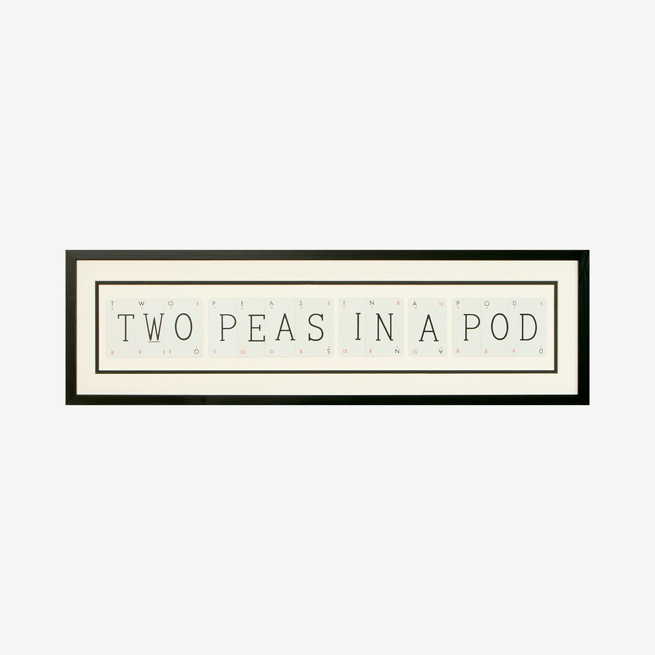 Two Peas In A Pod - Framed Wall Art by Vintage Playing Cards