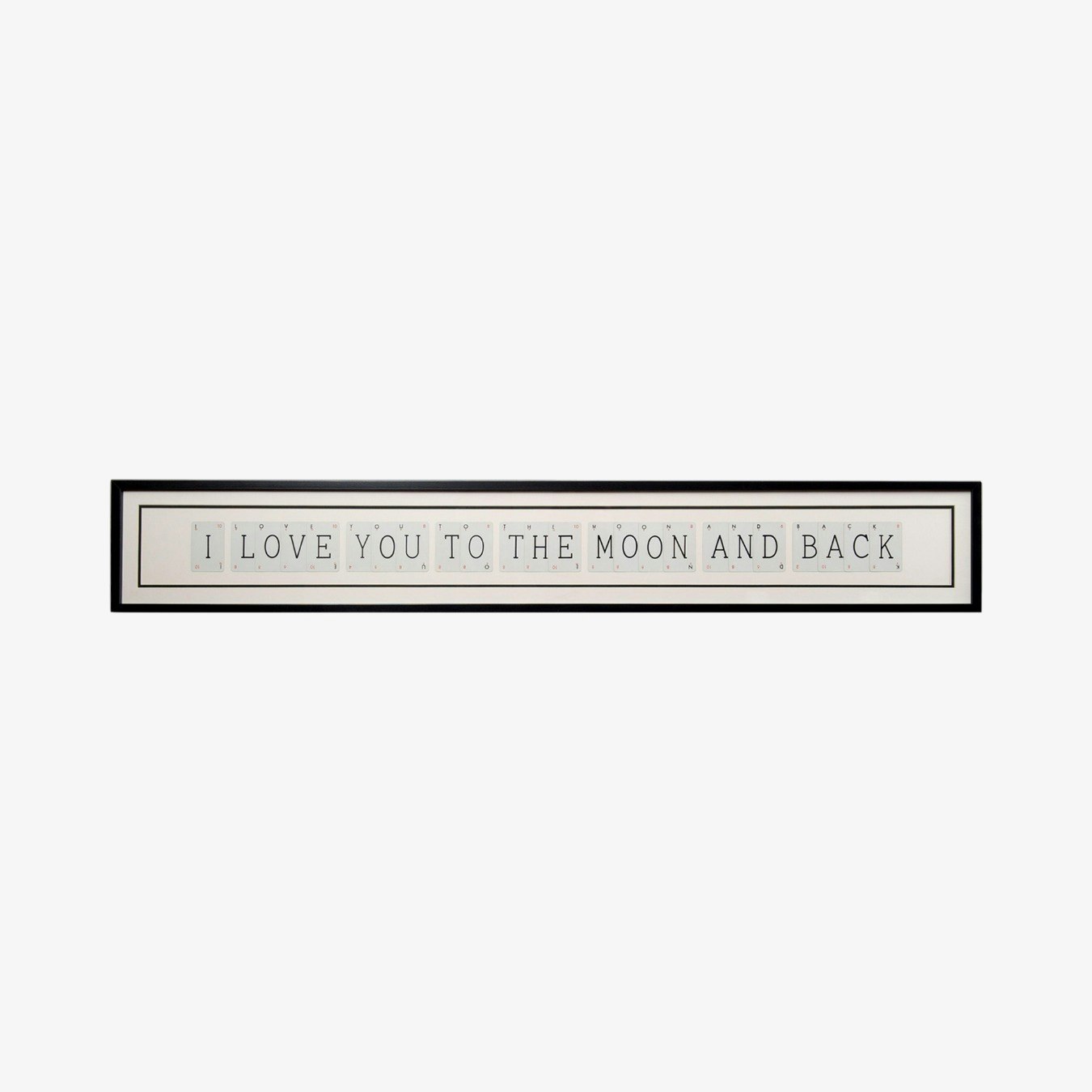 I Love You To The Moon And Back - Framed Wall Art by Vintage Playing Cards