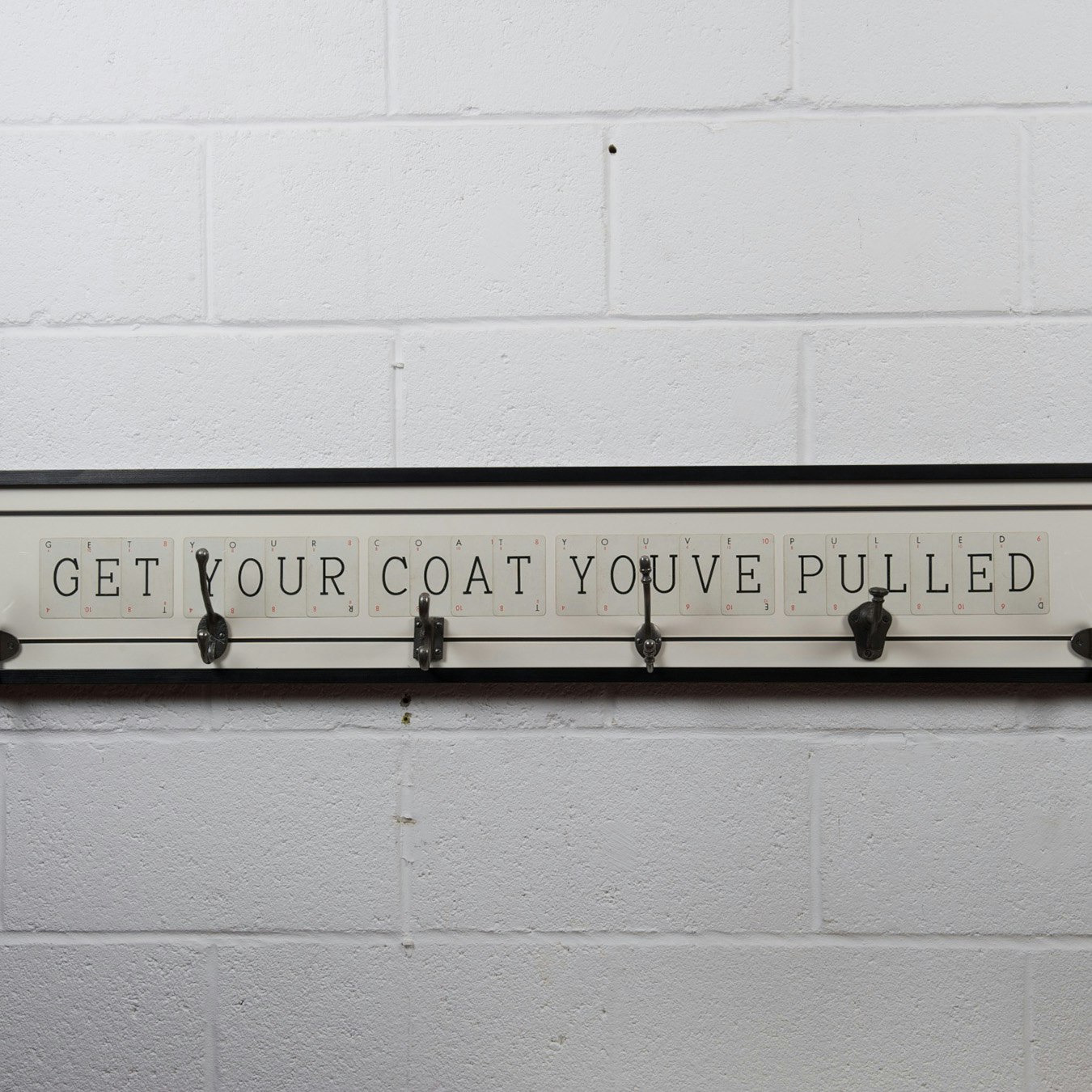 Get Your Coat You'Ve Pulled - Coat Rack by Vintage Playing Cards