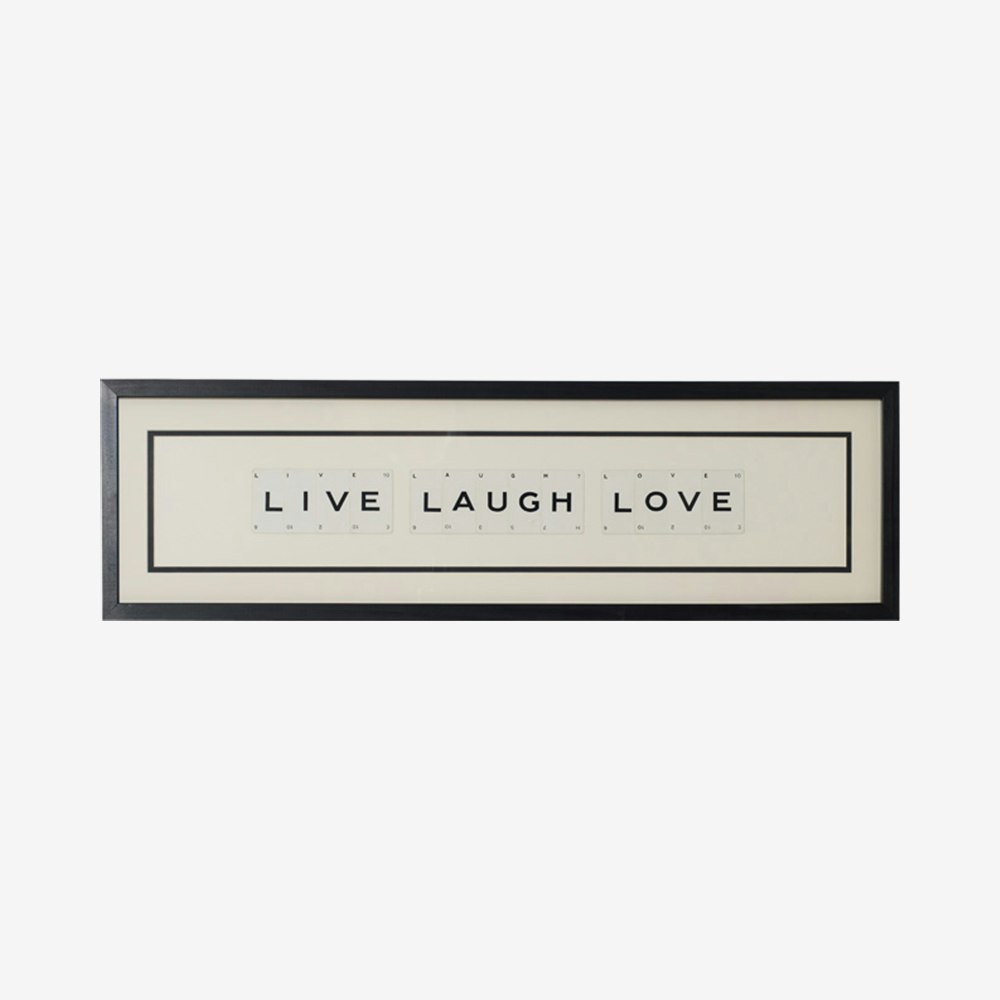 Live Love Laugh - Framed Wall Art by Vintage Playing Cards