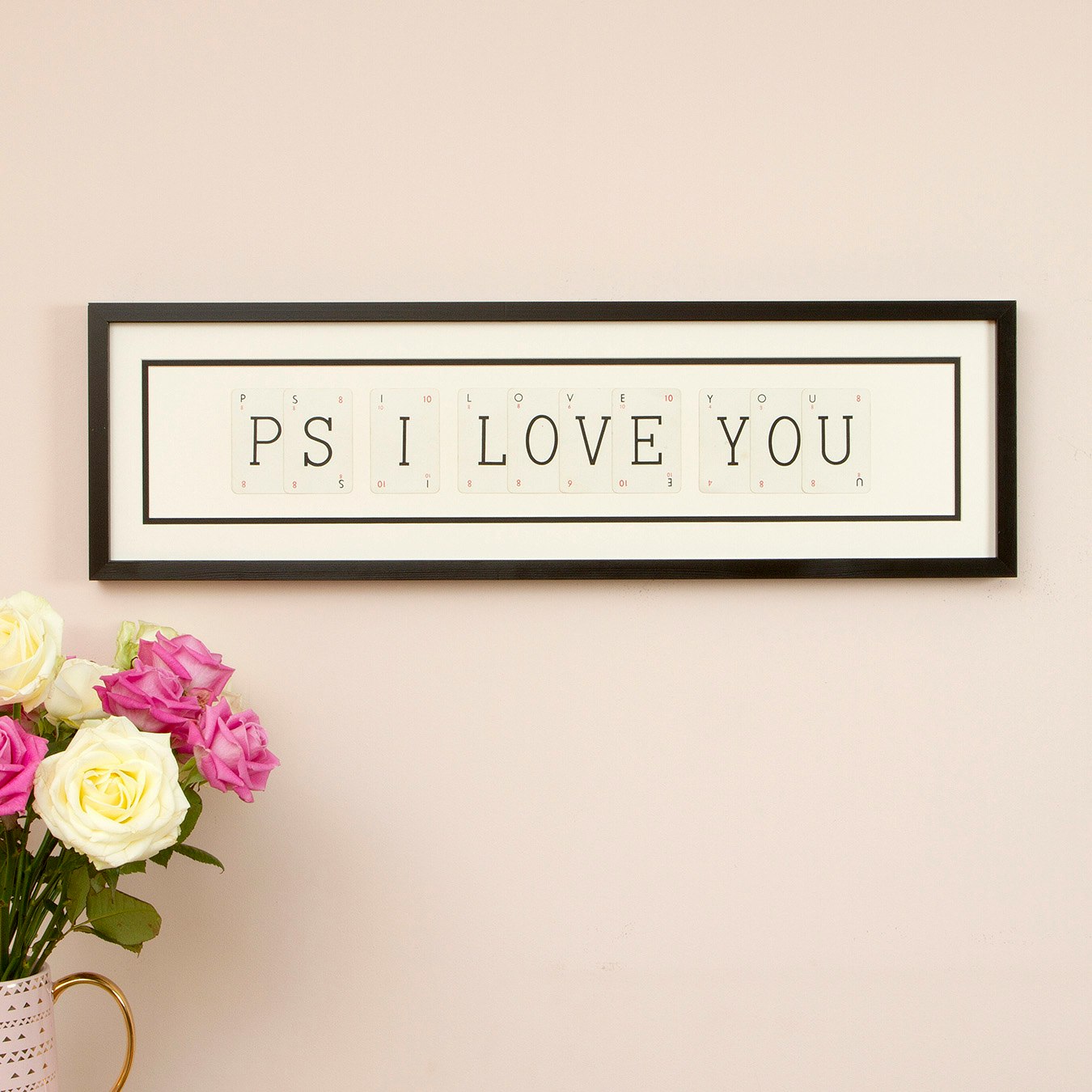 Ps I Love You - Framed Wall Art by Vintage Playing Cards
