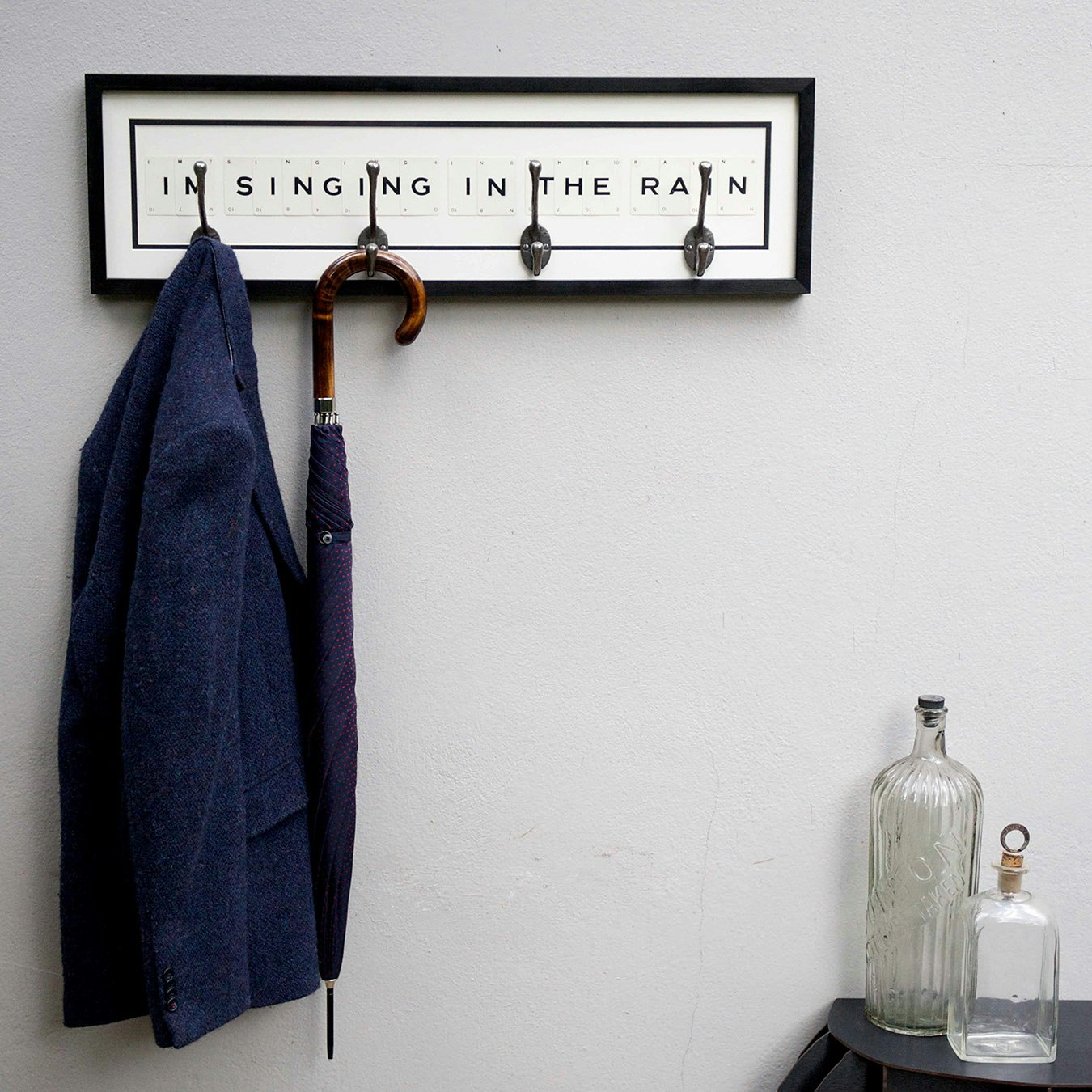 Singing In The Rain - Coat Rack by Vintage Playing Cards