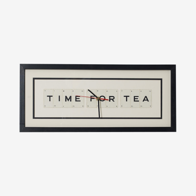 Time For Tea - Wall Clock by Vintage Playing Cards