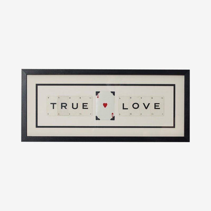 True Love - Framed Wall Art by Vintage Playing Cards