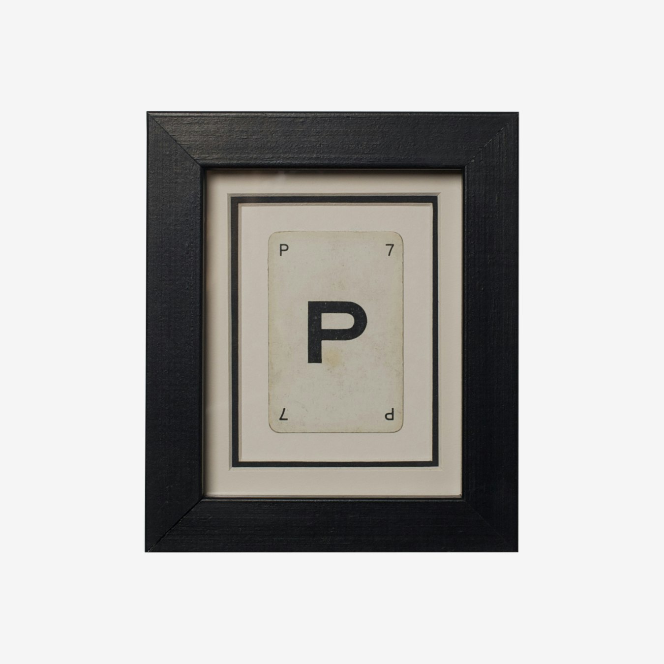 P - Alphabet Wall Frame by Vintage Playing Cards