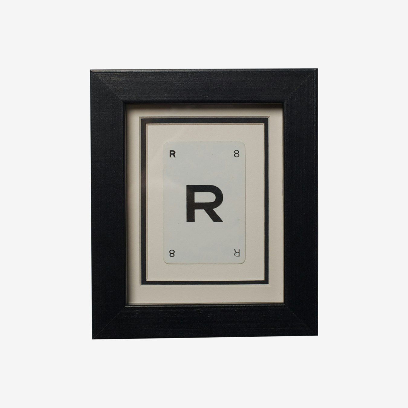 R - Alphabet Wall Frame by Vintage Playing Cards
