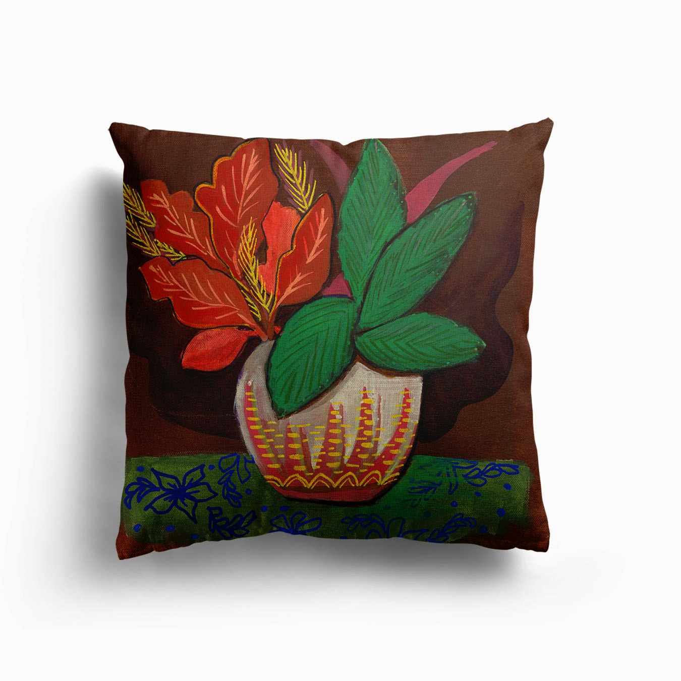 Autumn Bouquet 1 Canvas Cushion by Lisa Travis