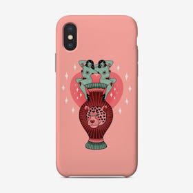 Opulent Pin Up Girls And Leopard Vase Phone Case