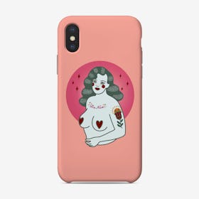 Be Nice 1950s Tattooed Pin Up Girl Phone Case