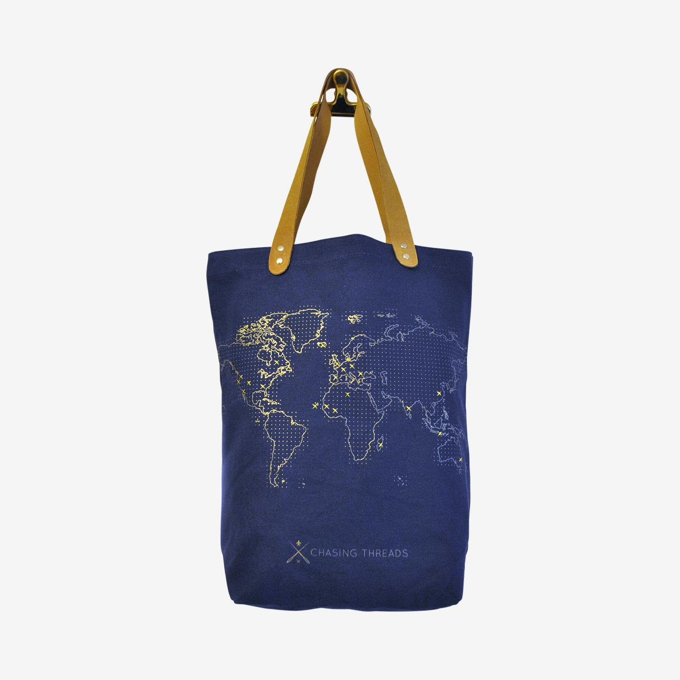 navy blue canvas bag