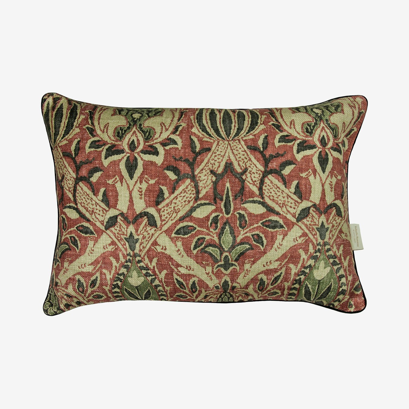 English Classic Cushion Cover - Red - 100% Linen by Rafaello Romano