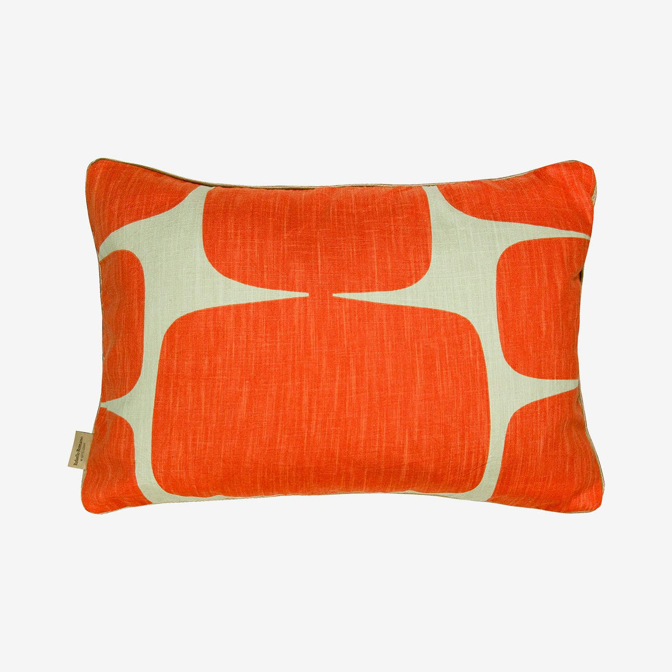 Modern Cushion Cover - Orange - 100% Linen by Rafaello Romano