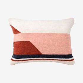 Convergent Rectangular Cushion - Pink