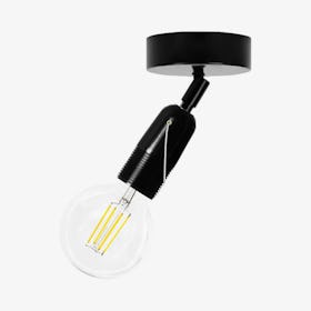 Taro Flexible Ceiling Light With Pull-Rope Switch - Black