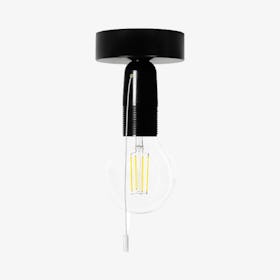 Taro Ceiling Light With Pull-Rope Switch - Black