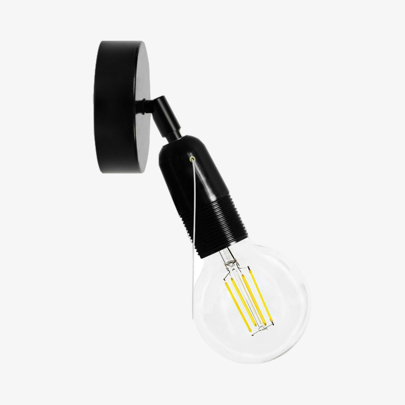 Taro Flexible Wall Light With Pull-Rope Switch - Black
