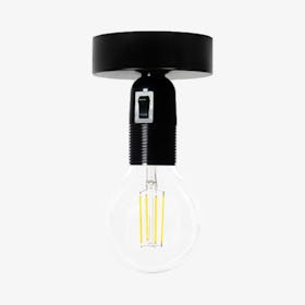 Taro Ceiling Light With Switch - Black