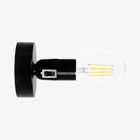 Taro Wall Light With Switch - Black