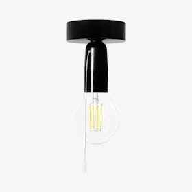 Tayo Ceiling Light With Pull-Rope Switch - Black