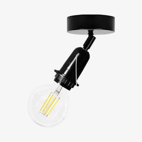 Teku Flexible Ceiling Light With Pull-Rope Switch - Black