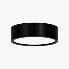 Zuwa 2-Light Round Wooden Ceiling Light - Black