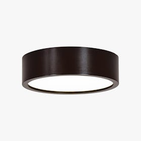 Zuwa 2-Light Round Wooden Ceiling Light - Black Wenge