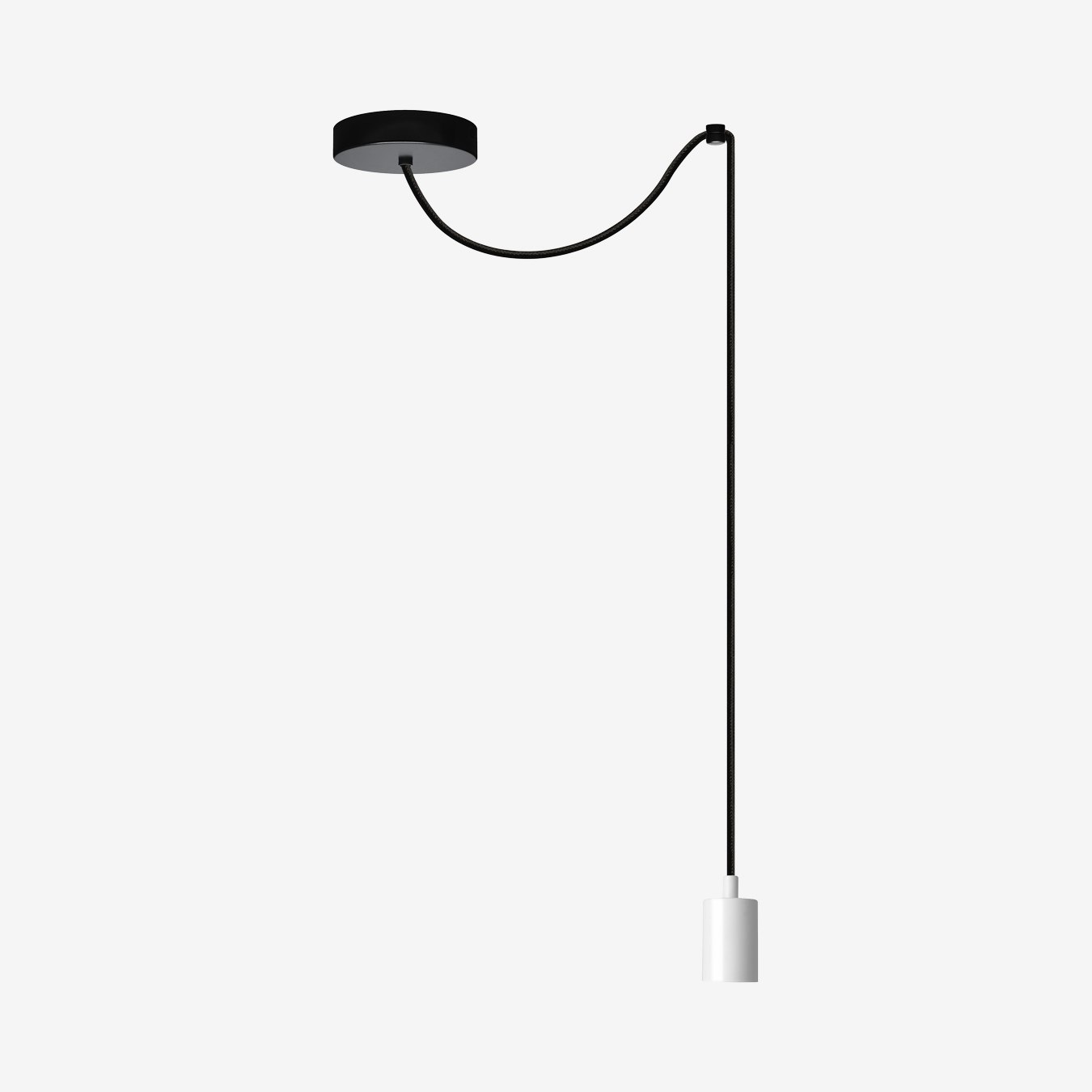 Muka P.1L Pendant Light - White / Black by Haske Lighting