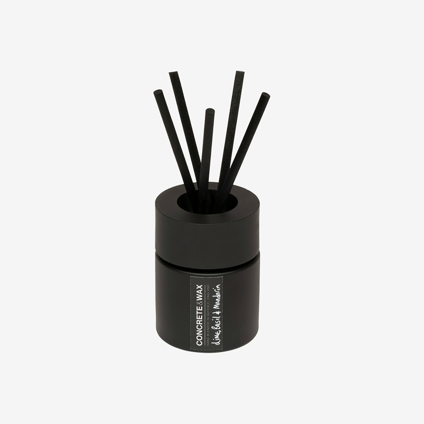Reed Diffuser with Concrete Lid - Lime, Basil and Mandarin by Concrete & Wax