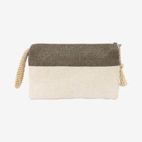 Block A Clutch - Brown