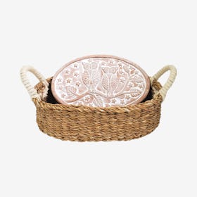 Bread Warmer & Basket - Owl Oval