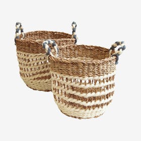 Ula Mesh Basket - White - Set of 2
