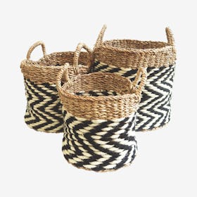 Ula Zigzag Basket - Set of 3