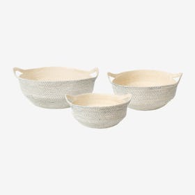 Amari Fruit Bowls - Blue - Set of 3