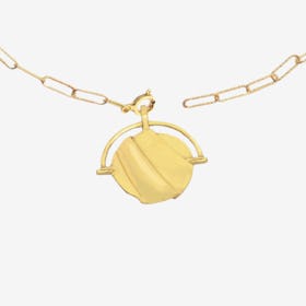 Air Element Medallion Necklace - Gold