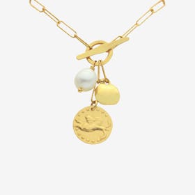 Amore Mio Medallion Necklace - Gold