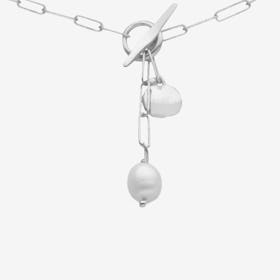 Natural Pearl Necklace - Silver